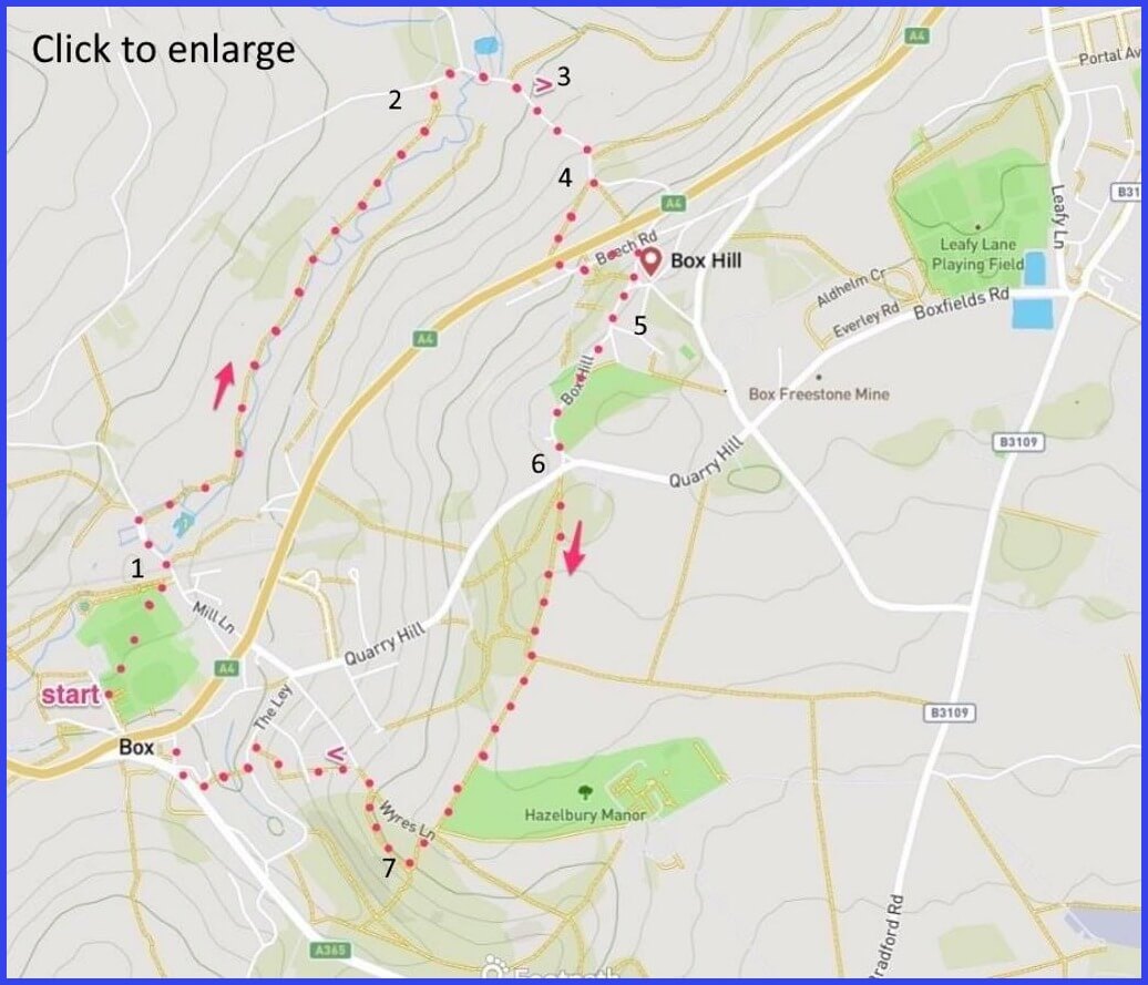 An Easy Circular Walk Around Box Hill In Wiltshire. Map But No Ads!