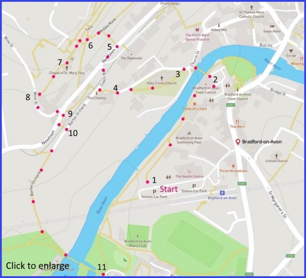 walk map bradford on avon