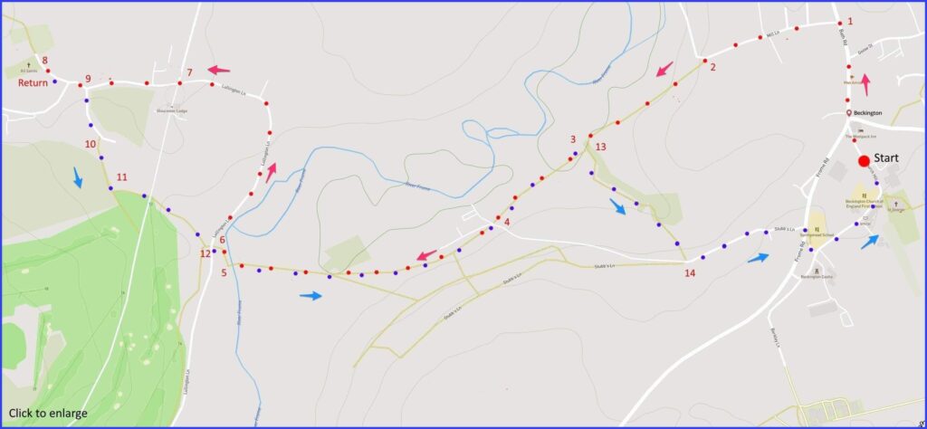 walk map beckington