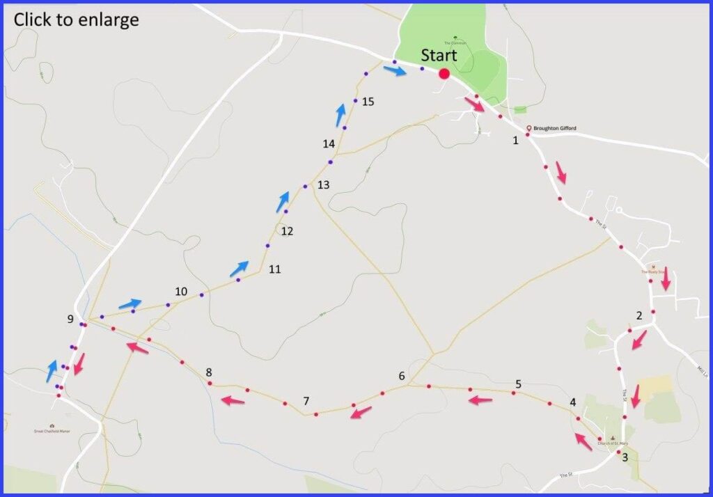 walk map Broughton GIfford